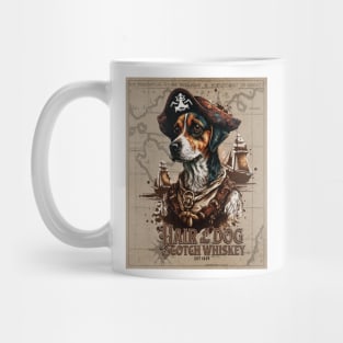 Hair of the dog, scotch whiskey; pirate; ship; map; alcohol; whiskey; dog Mug